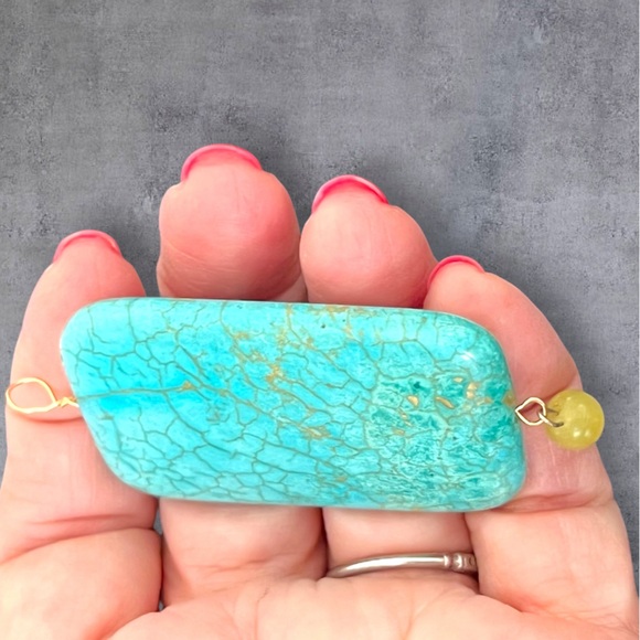 Large vintage turquoise pendant - Picture 1 of 5